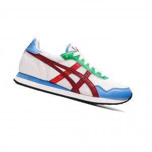 Basket Asics TIGER RUNNER Femme Blanche Bordeaux | ODCV12409