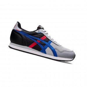 Basket Asics TIGER RUNNER Homme Grise Bleu | DRSC08415