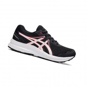 Chaussure Running Asics CONTEND 7 GS Enfant Noir Rouge | DHVE73568