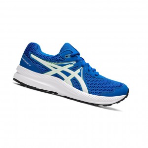 Chaussure Running Asics CONTEND 7 GS Enfant Bleu Blanche | KCVJ75460