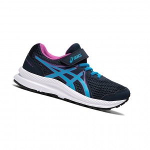 Chaussure Running Asics CONTEND 7 PS Enfant Bleu | OZKL85319