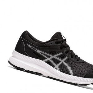 Chaussure Running Asics CONTEND 8 GS Enfant Noir Blanche | JUBI06534