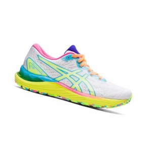 Chaussure Running Asics GEL-CUMULUS 23 Femme Blanche | UHWE40672