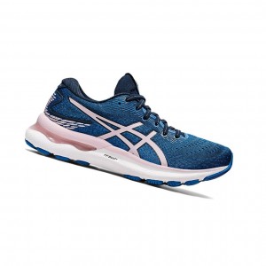 Chaussure Running Asics GEL-NIMBUS 24 Femme Bleu Rose | SAEP95864