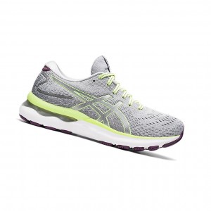 Chaussure Running Asics GEL-NIMBUS 24 Femme Grise Vert | ZBMF70528