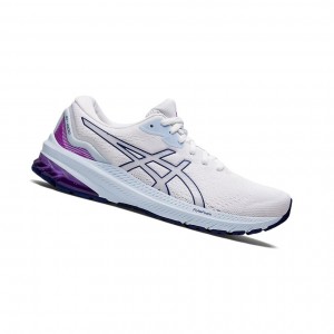 Chaussure Running Asics GT-1000 11 Femme Blanche Bleu | FSRC56493