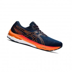 Chaussure Running Asics GT-2000 10 (2E) Homme Bleu Orange | PGHO89103