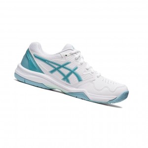 Chaussure Tennis Asics GEL-DEDICATE 7 Femme Blanche Bleu | DUFW16409