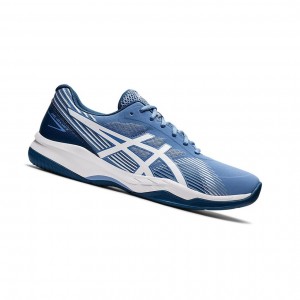 Chaussure Tennis Asics GEL-GAME 8 Homme Bleu Blanche | BJVG26875