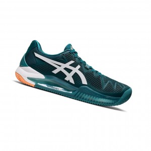 Chaussure Tennis Asics GEL-RESOLUTION 8 Clay Homme Blanche | JZKP16243