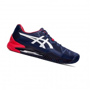 Chaussure Tennis Asics GEL-Resolution 8 Homme Blanche | RDMZ26158