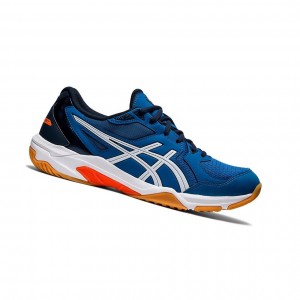 Chaussure Volley Asics GEL-ROCKET 10 Homme Bleu Blanche | ZRKV40972