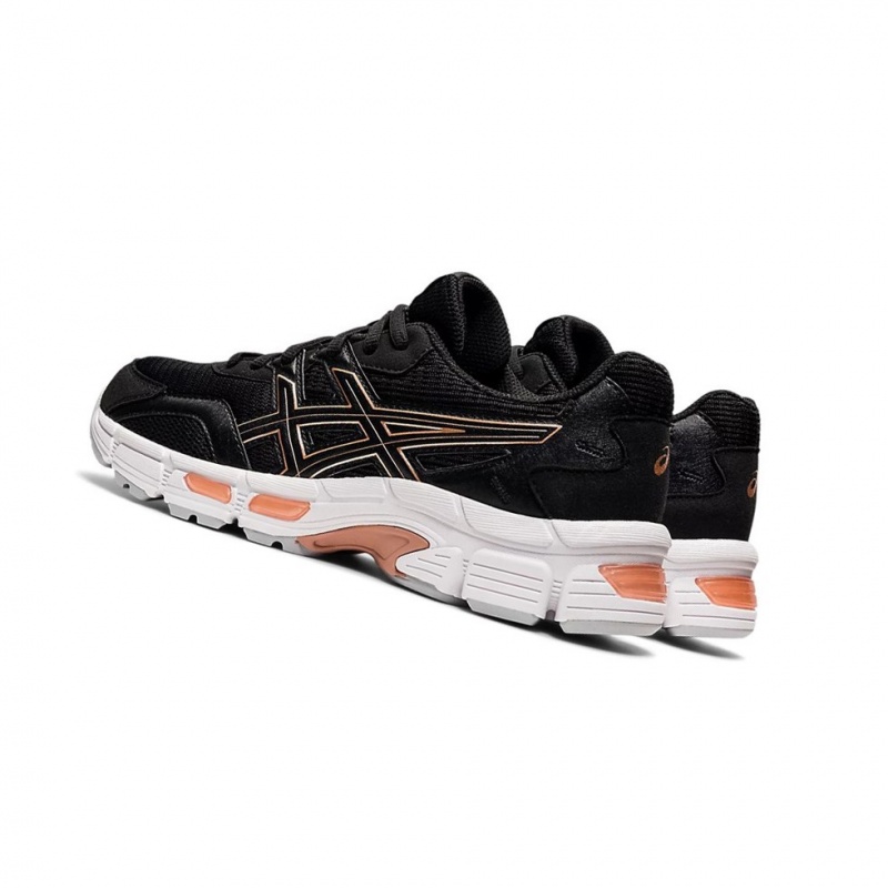 Basket Asics GEL-JOG MC Femme Noir Rose Doré | FQAB31502