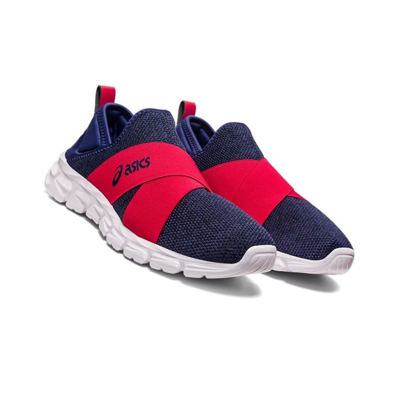 Basket Asics QUANTUM LYTE SLIP-ON Femme Indigo Bleu Rouge | BFXR86971