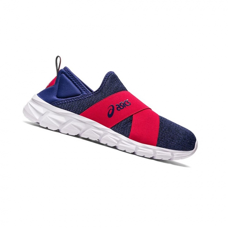 Basket Asics QUANTUM LYTE SLIP-ON Femme Indigo Bleu Rouge | BFXR86971