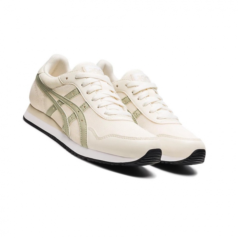 Basket Asics TIGER RUNNER Femme Blanche Vert | CKDY62180