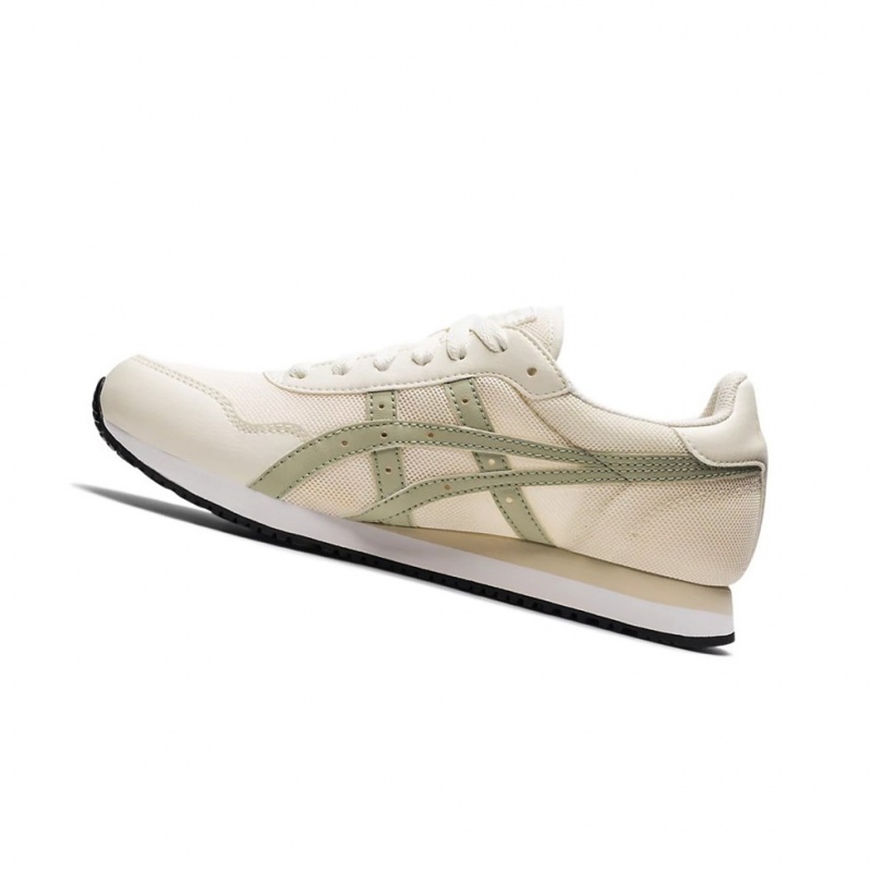 Basket Asics TIGER RUNNER Femme Blanche Vert | CKDY62180