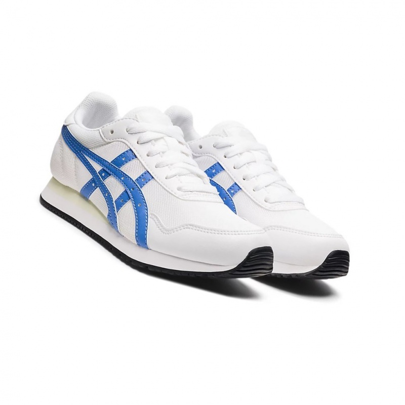 Basket Asics TIGER RUNNER Femme Blanche Bleu | NYMP87296