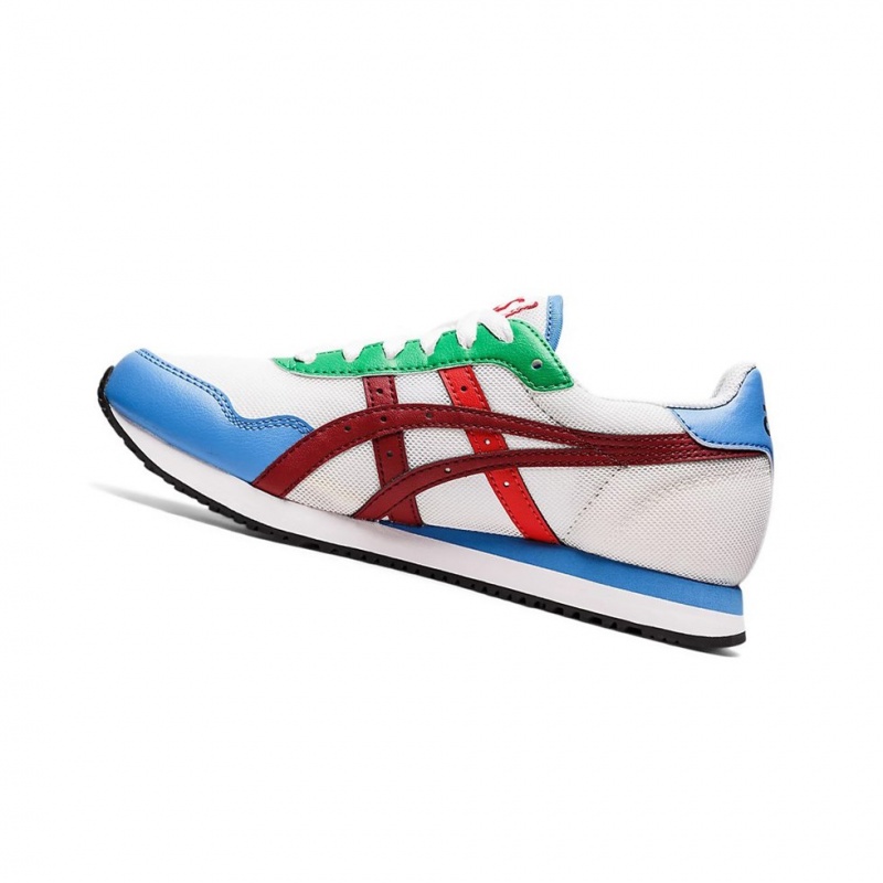 Basket Asics TIGER RUNNER Femme Blanche Bordeaux | ODCV12409