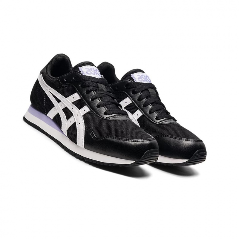 Basket Asics TIGER RUNNER Femme Noir Blanche | TSRO37268