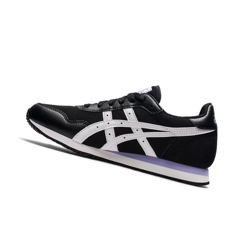 Basket Asics TIGER RUNNER Femme Noir Blanche | TSRO37268