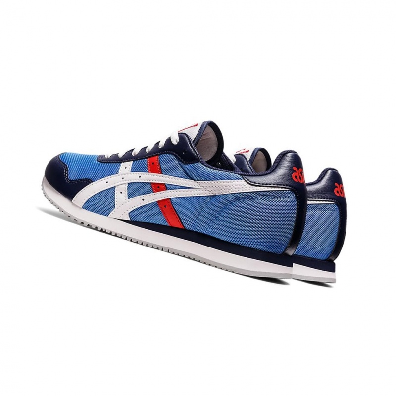 Basket Asics TIGER RUNNER Homme Bleu Blanche | QHYD95461