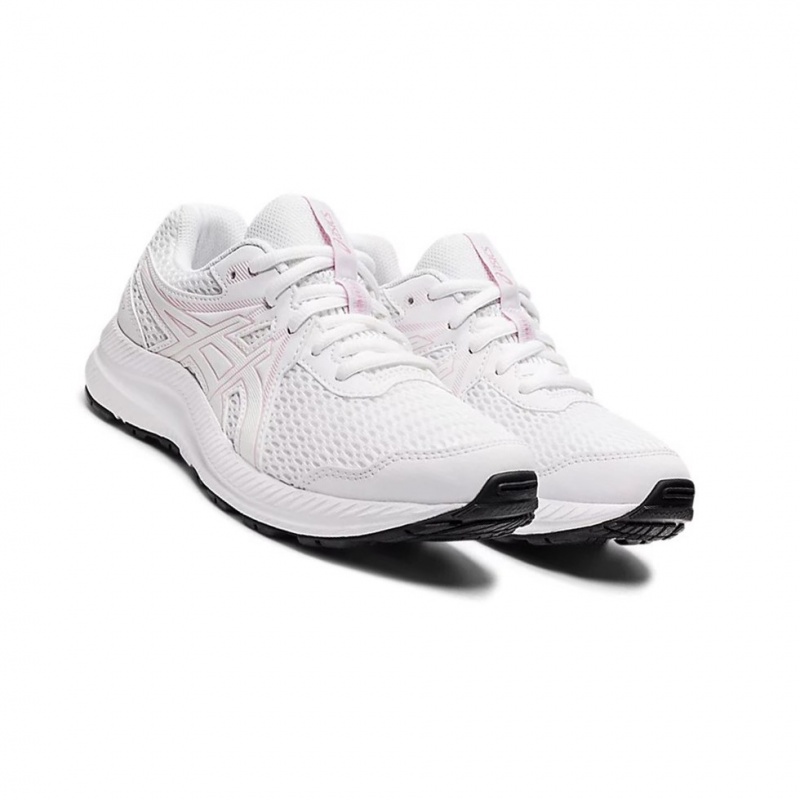 Chaussure Running Asics CONTEND 7 GS Enfant Blanche Rose | UVNH43279