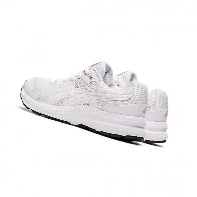 Chaussure Running Asics CONTEND 7 GS Enfant Blanche Rose | UVNH43279