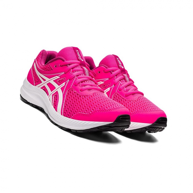 Chaussure Running Asics CONTEND 7 GS Enfant Rose Blanche | YGQO10269