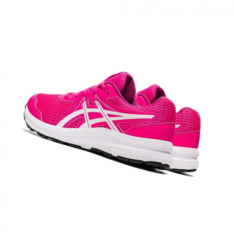 Chaussure Running Asics CONTEND 7 GS Enfant Rose Blanche | YGQO10269