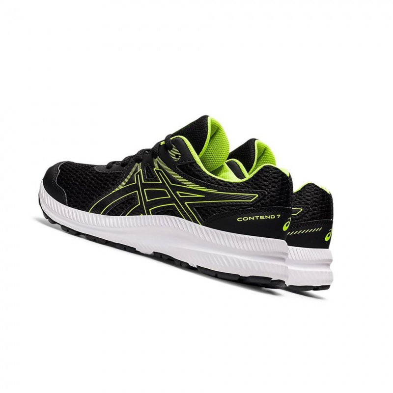 Chaussure Running Asics CONTEND 7 GS Enfant Noir Vert | GHQI30857