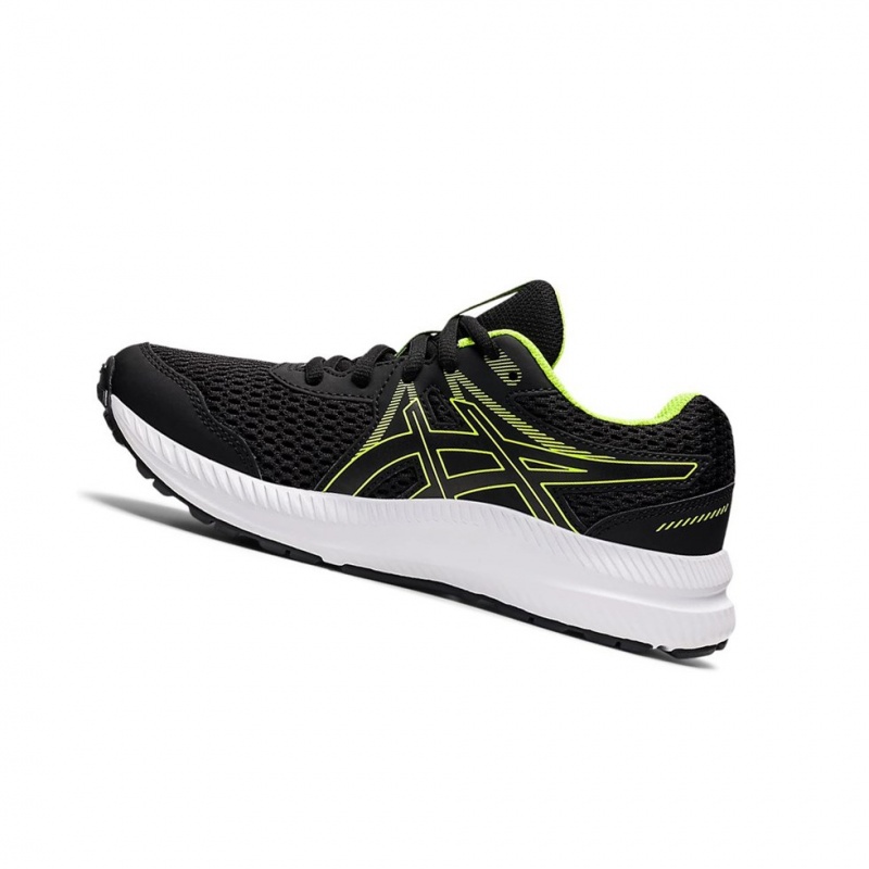 Chaussure Running Asics CONTEND 7 GS Enfant Noir Vert | GHQI30857