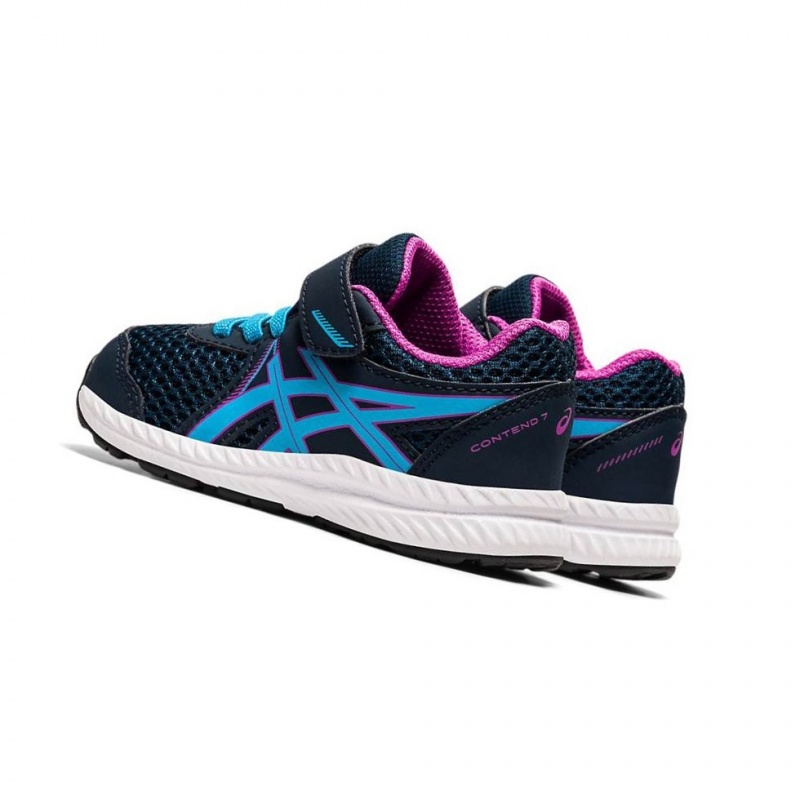 Chaussure Running Asics CONTEND 7 TS Enfant Bleu | IRYT78359