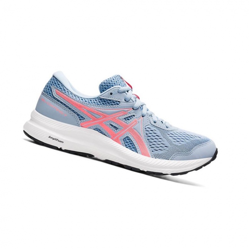 Chaussure Running Asics GEL-CONTEND 7 Femme Bleu Clair | HQCT63924