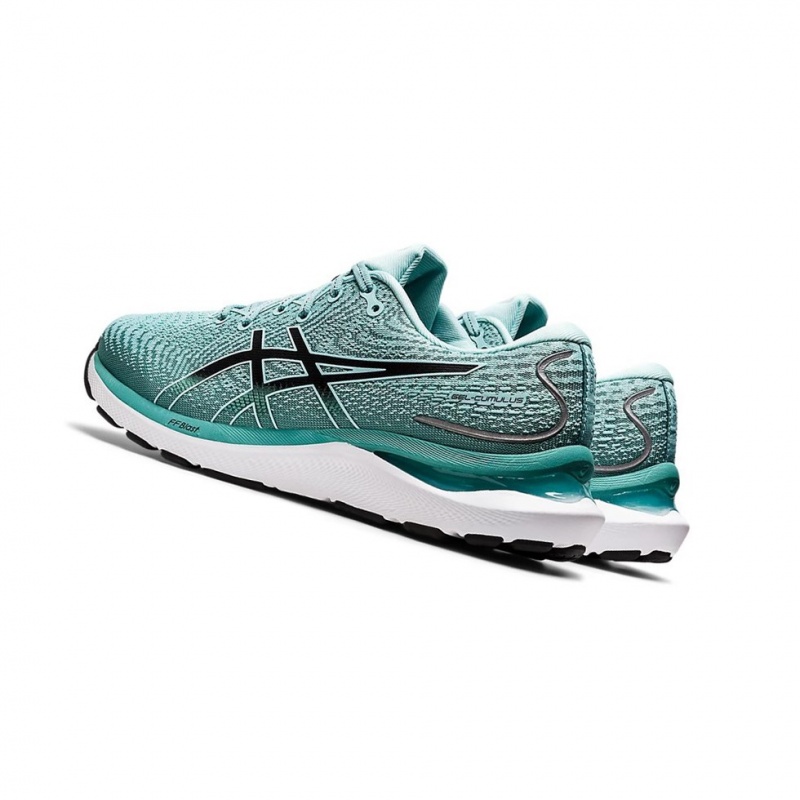 Chaussure Running Asics GEL-CUMULUS 24 Femme Vert Noir | XMUC17059