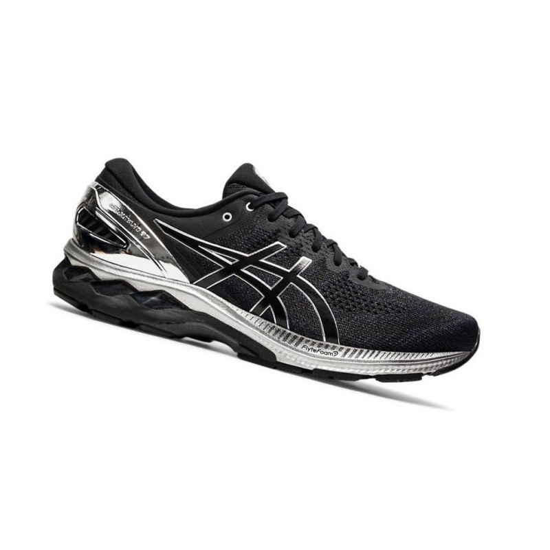 Chaussure Running Asics GEL-KAYANO 27 PLATINUM Homme Noir | RYXL49275