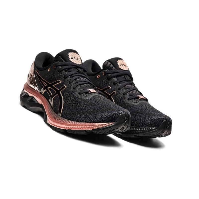 Chaussure Running Asics GEL-KAYANO 27 PLATINUM Femme Noir | KLWN38572