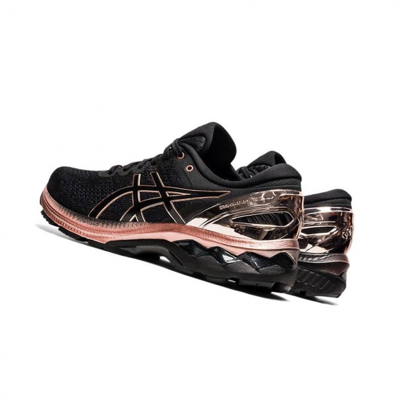 Chaussure Running Asics GEL-KAYANO 27 PLATINUM Femme Noir | KLWN38572