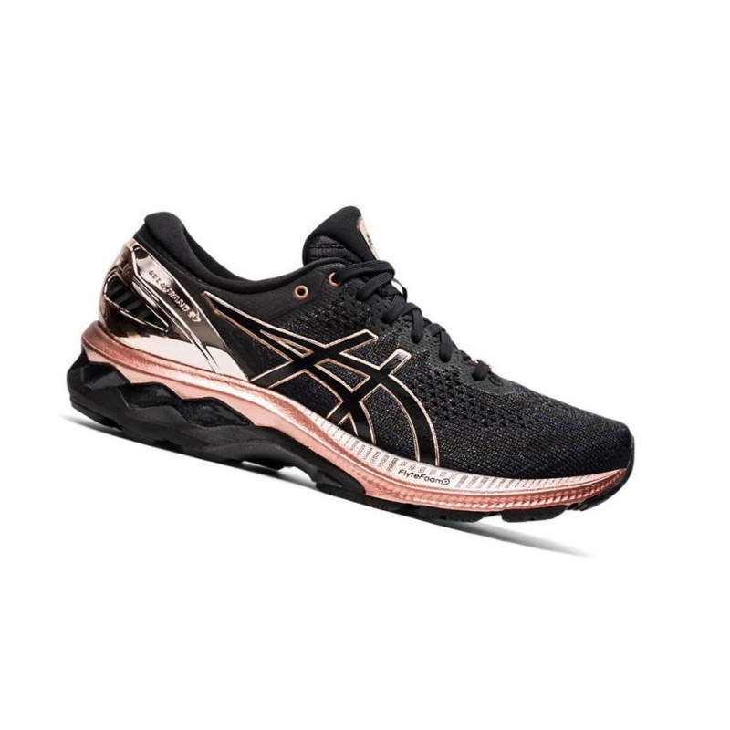 Chaussure Running Asics GEL-KAYANO 27 PLATINUM Femme Noir | KLWN38572