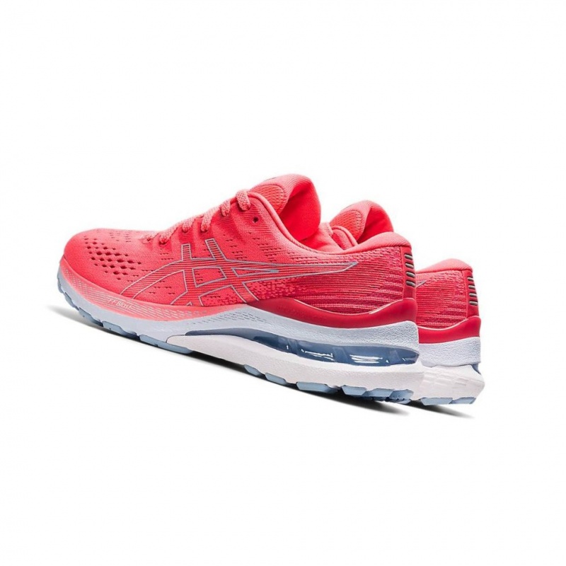 Chaussure Running Asics GEL-KAYANO 28 Larges Femme Rouge | WJQC50486