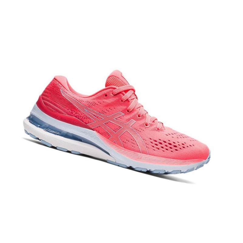 Chaussure Running Asics GEL-KAYANO 28 Larges Femme Rouge | WJQC50486