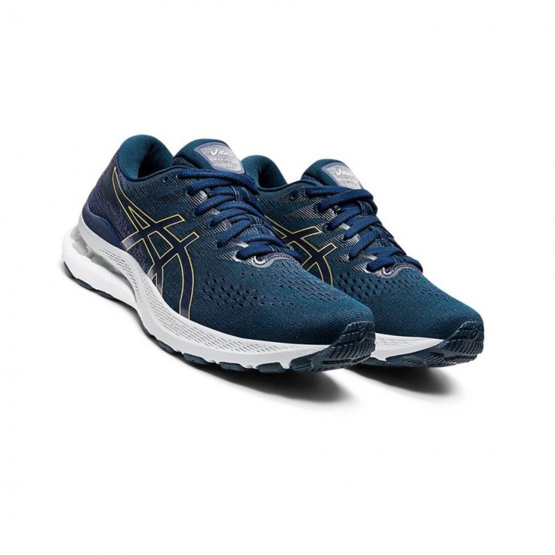 Chaussure Running Asics GEL-KAYANO 28 Larges Femme Bleu Marine | VCJL29571