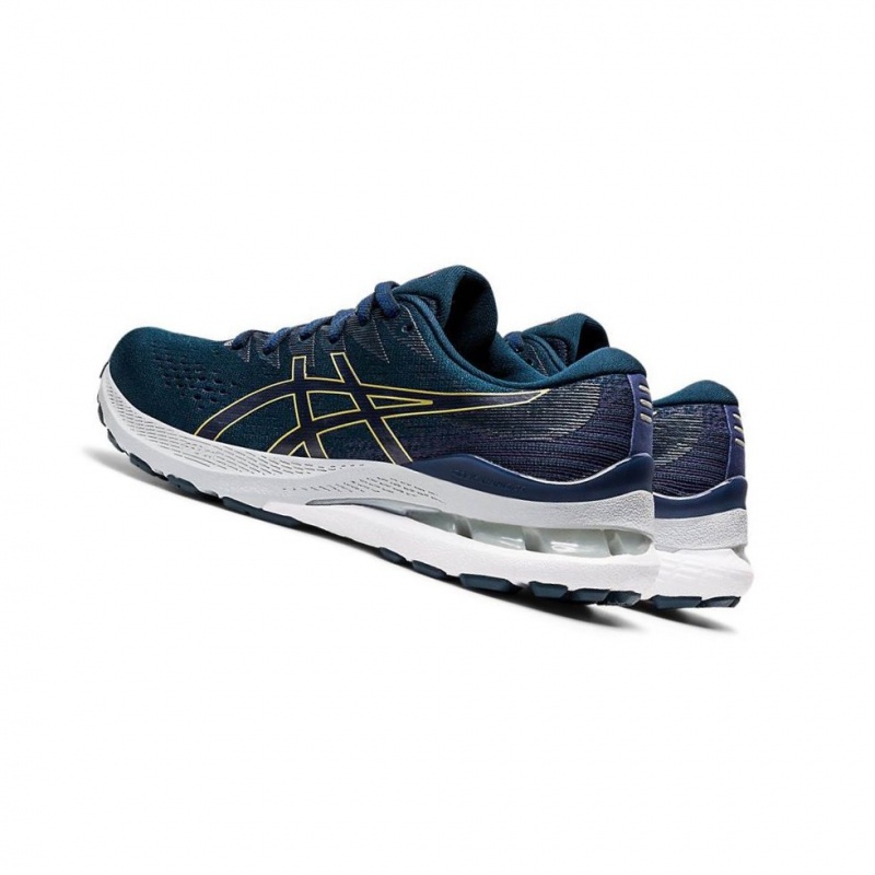 Chaussure Running Asics GEL-KAYANO 28 Larges Femme Bleu Marine | VCJL29571