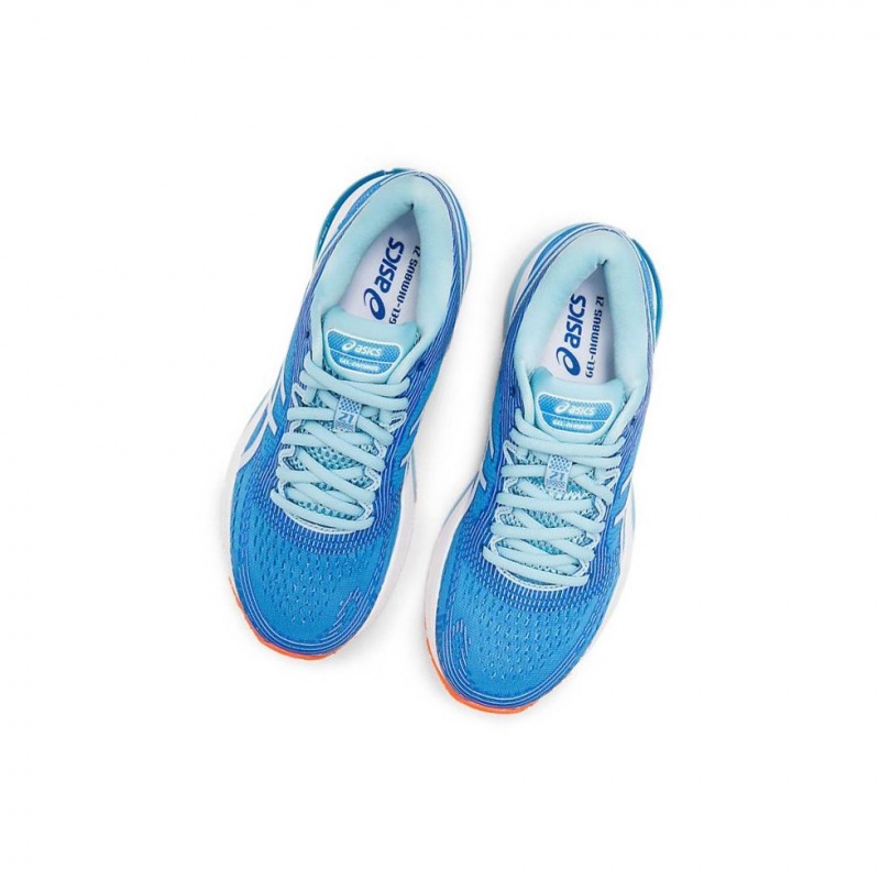 Chaussure Running Asics GEL-NIMBUS 21 Femme Bleu | EUQI58617