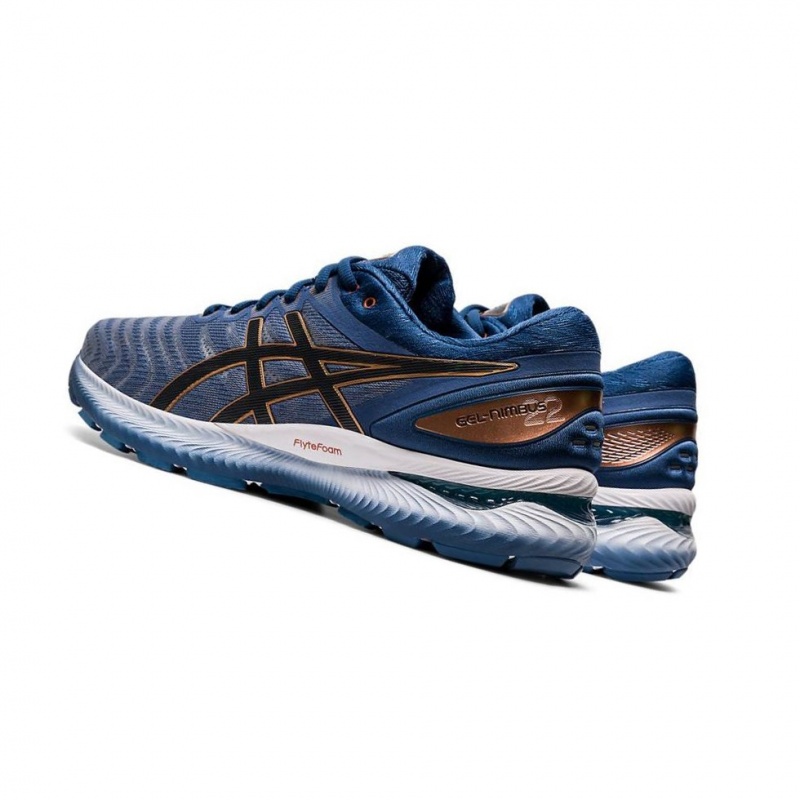 Chaussure Running Asics GEL-NIMBUS 22 Extra Larges Homme Bleu Clair | AHIV14536