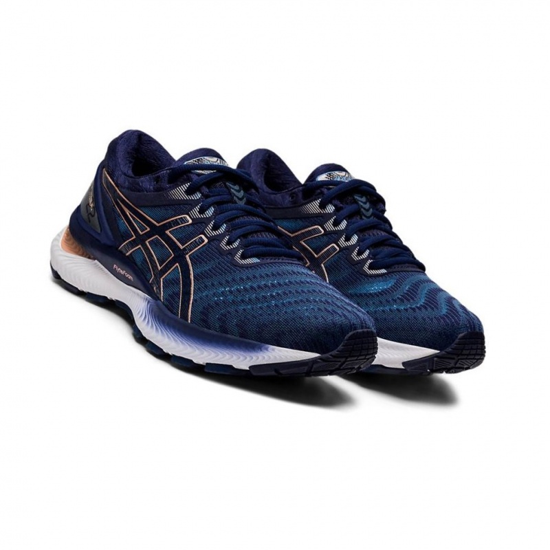 Chaussure Running Asics GEL-NIMBUS 22 Femme Bleu Marine | GMKU02781