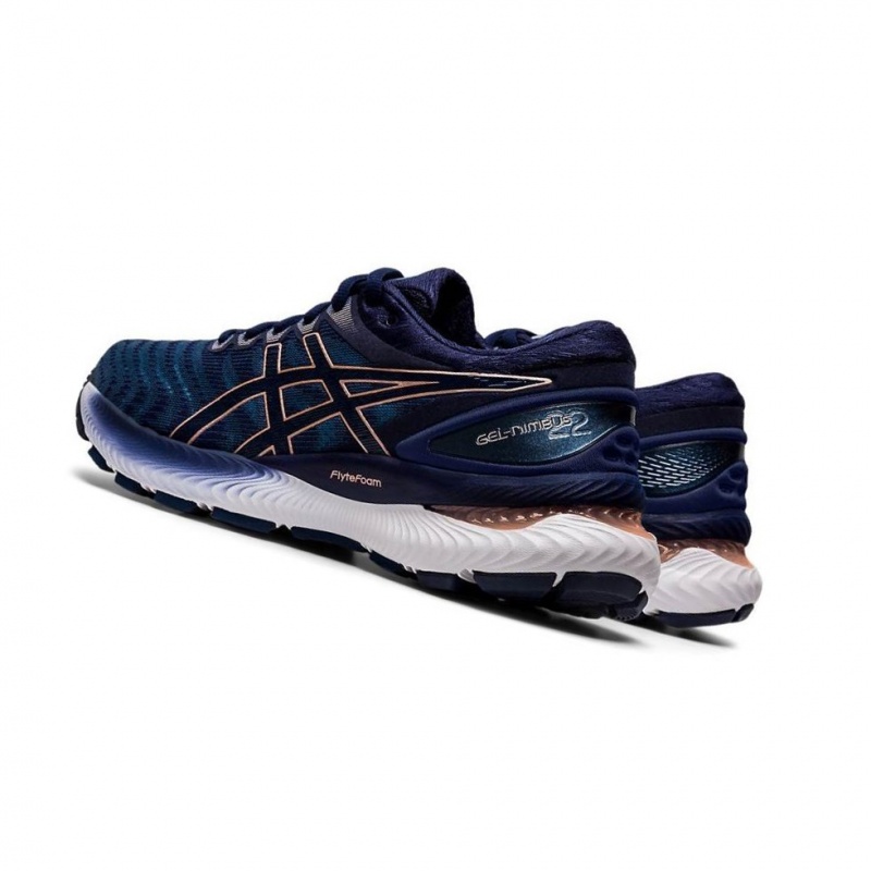 Chaussure Running Asics GEL-NIMBUS 22 Femme Bleu Marine | GMKU02781