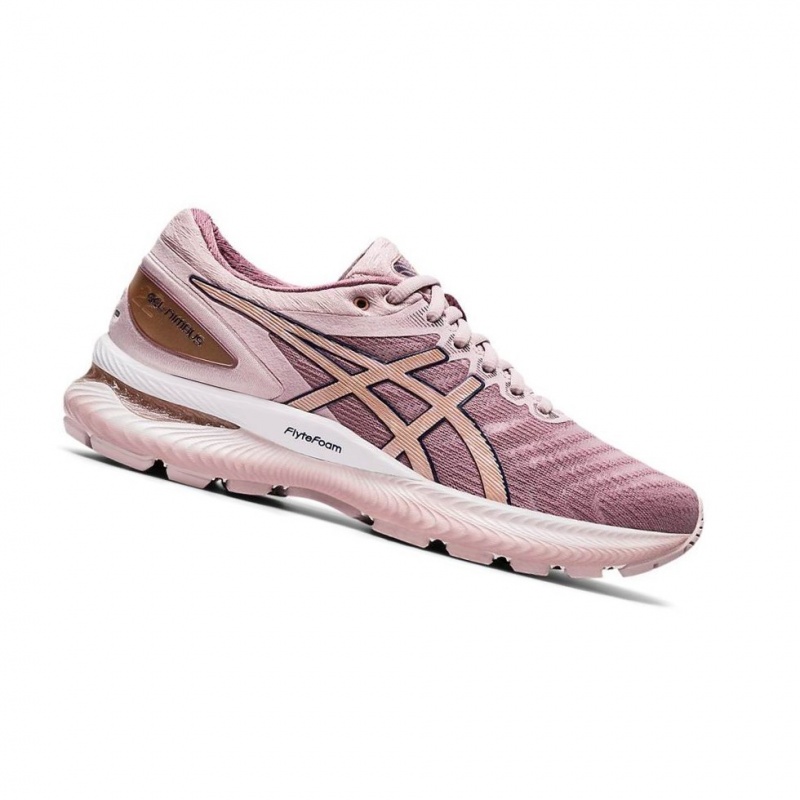 Chaussure Running Asics GEL-NIMBUS 22 Femme Rose | HGVD35410