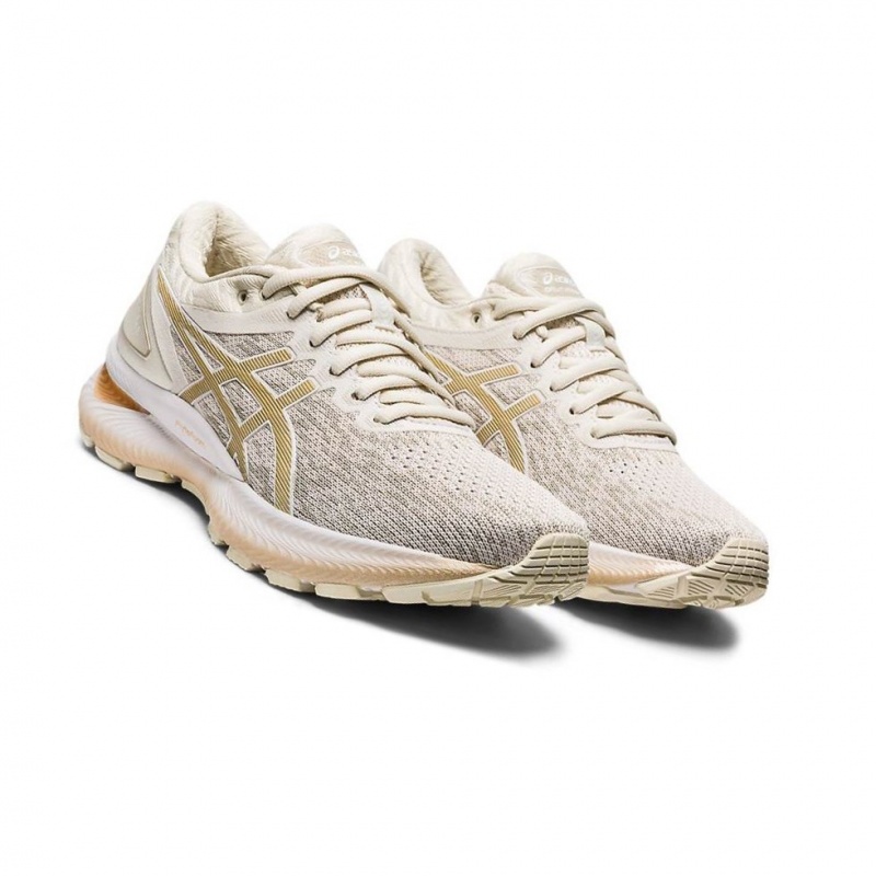 Chaussure Running Asics GEL-NIMBUS 22 Knit Femme Blanche | NQPA27346