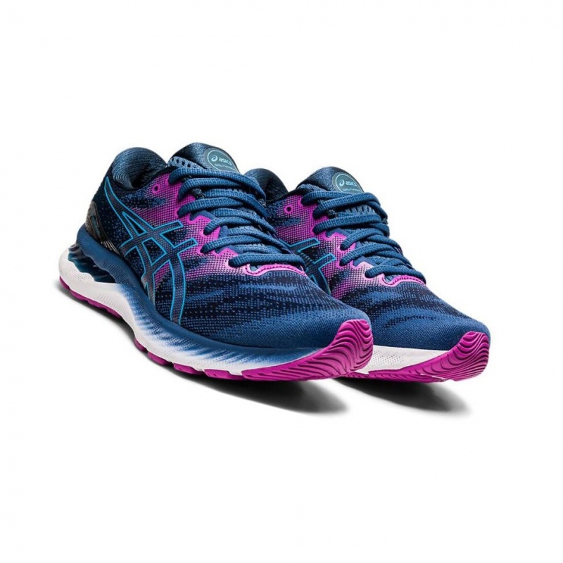 Chaussure Running Asics GEL-NIMBUS 23 Femme Bleu Foncé | VNAB48195